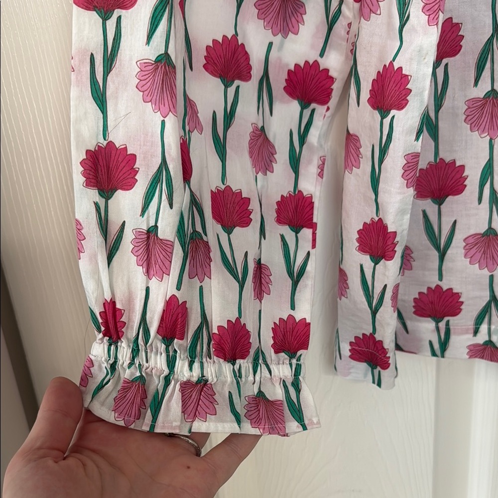 J Crew Floral Long Sleeve Blouse NWT - Picture 5 of 14